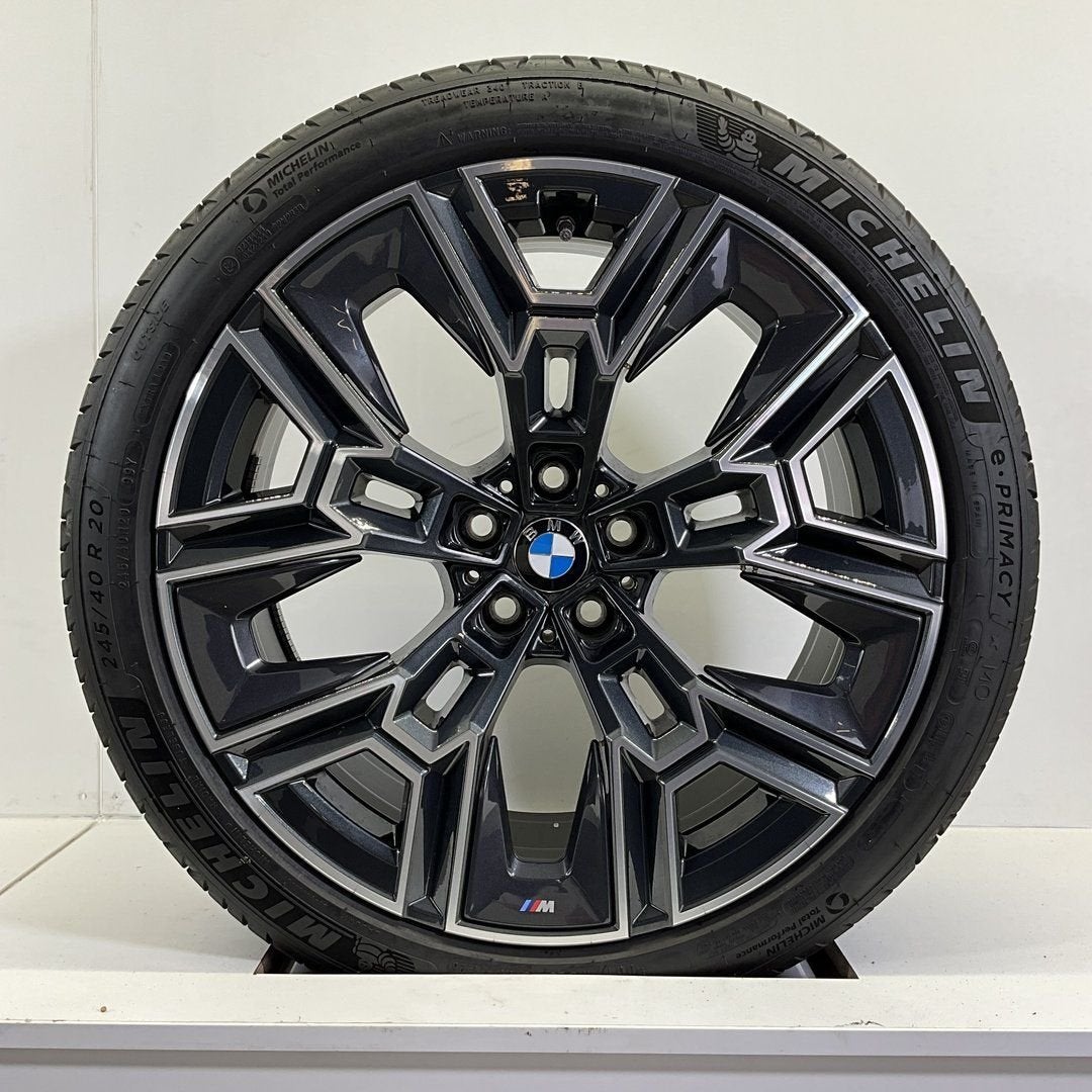 BMW 5 SERIE G60 G61 SET VELGEN + ZOMERBANDEN 20 INCH ORIG. 9, -, -, Banden en Velgen, Ophalen of Verzenden