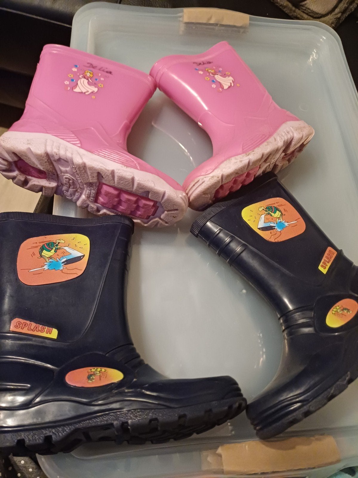 gratis regenlaarjes Mt 28&30, Kinderen en Baby's, Ophalen of Verzenden, Gebruikt, Jongen of Meisje, Laarzen