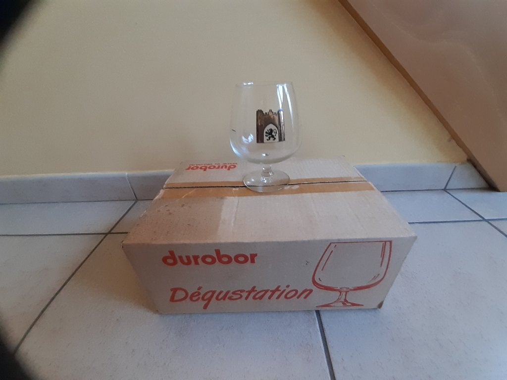 glas '1302' bier/cognac 50 cl doos 6 stuks, Verzamelen, Glas en Drinkglazen, Ophalen, Nieuw, Bierglas
