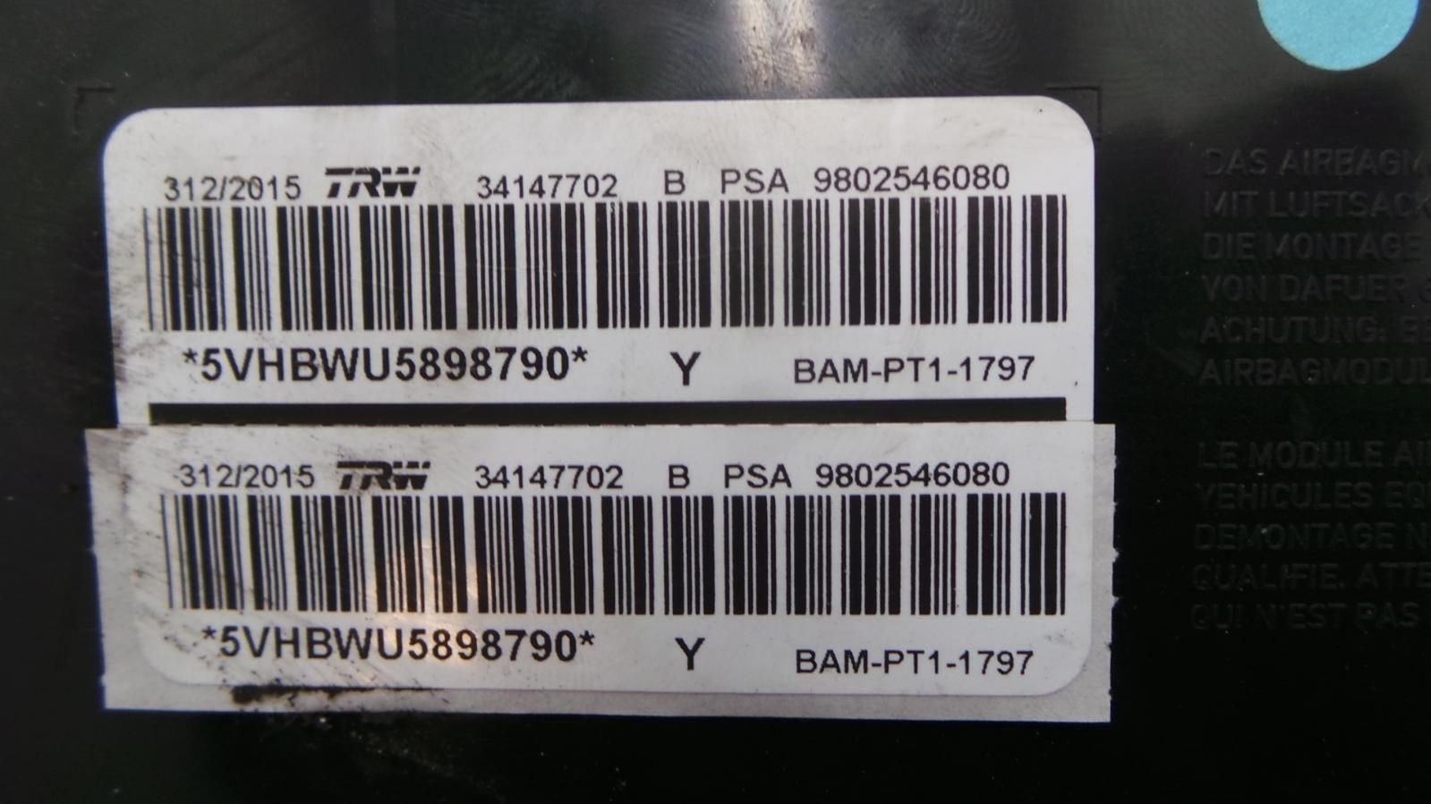 PEUGEOT 208 GTI AIRBAG LINKS 2016, Ophalen of Verzenden, Gebruikt, ARN erkend