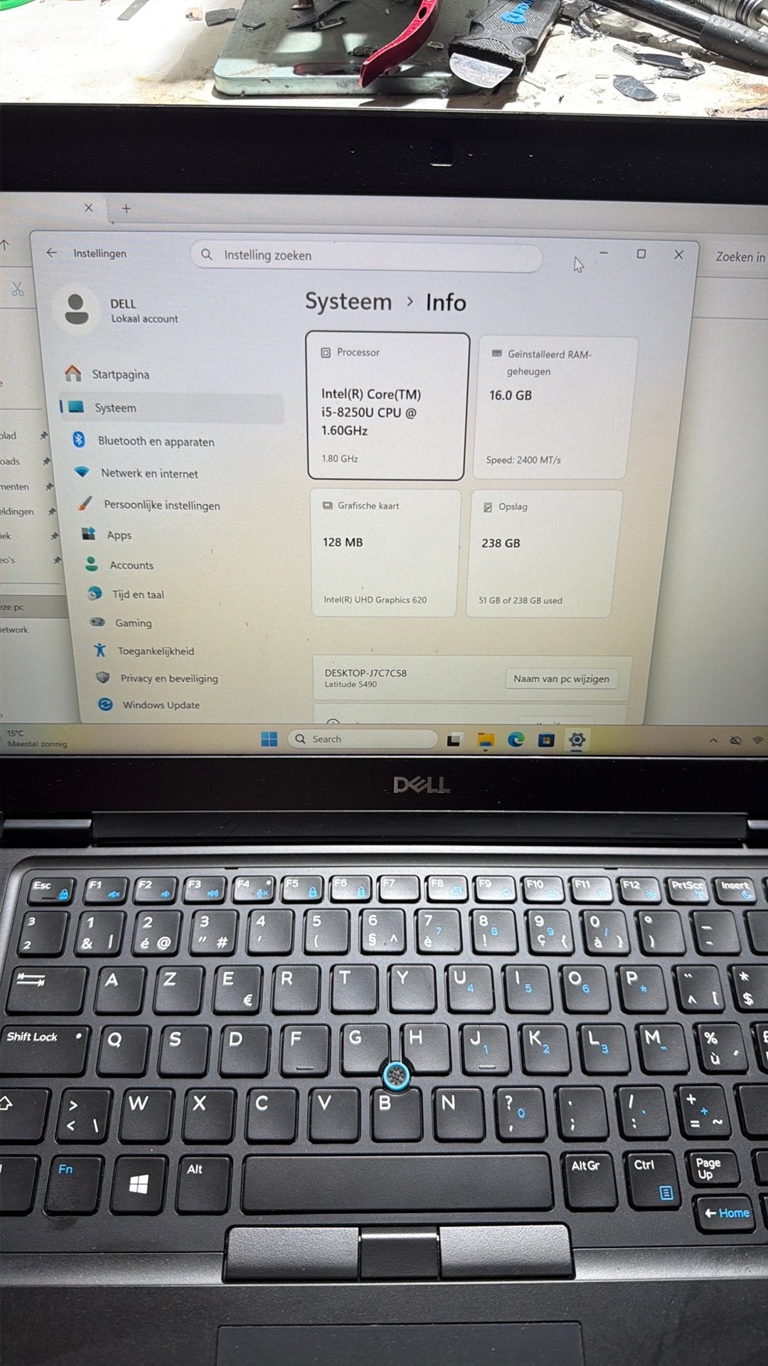 Dell Latitude 5490 16GB Ram 256GB sad, Computers en Software, Ophalen of Verzenden, Zo goed als nieuw
