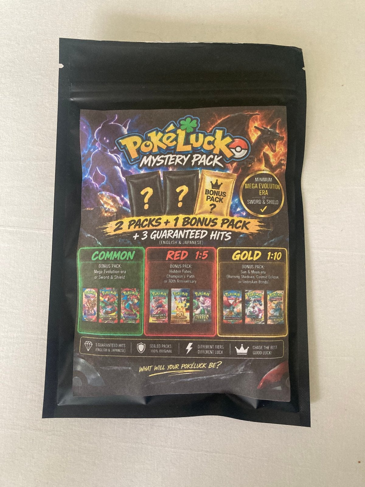 pokemon mysterypacks booster pokeluck, Ophalen of Verzenden, Nieuw, Booster, Foil