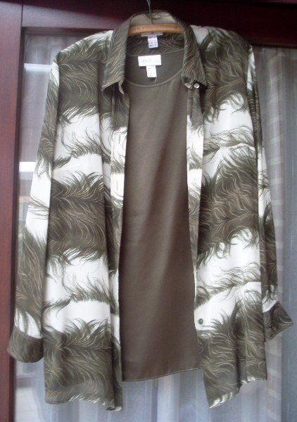 Damesblouse en topje van Melanie maat 44, Bruin, Maat 42/44 (L), Ophalen of Verzenden, Melanie