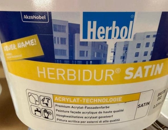 Herbol Herbidur taupekleurige muurverf voor binnen en buiten, Ophalen, Nieuw, Acrylverf