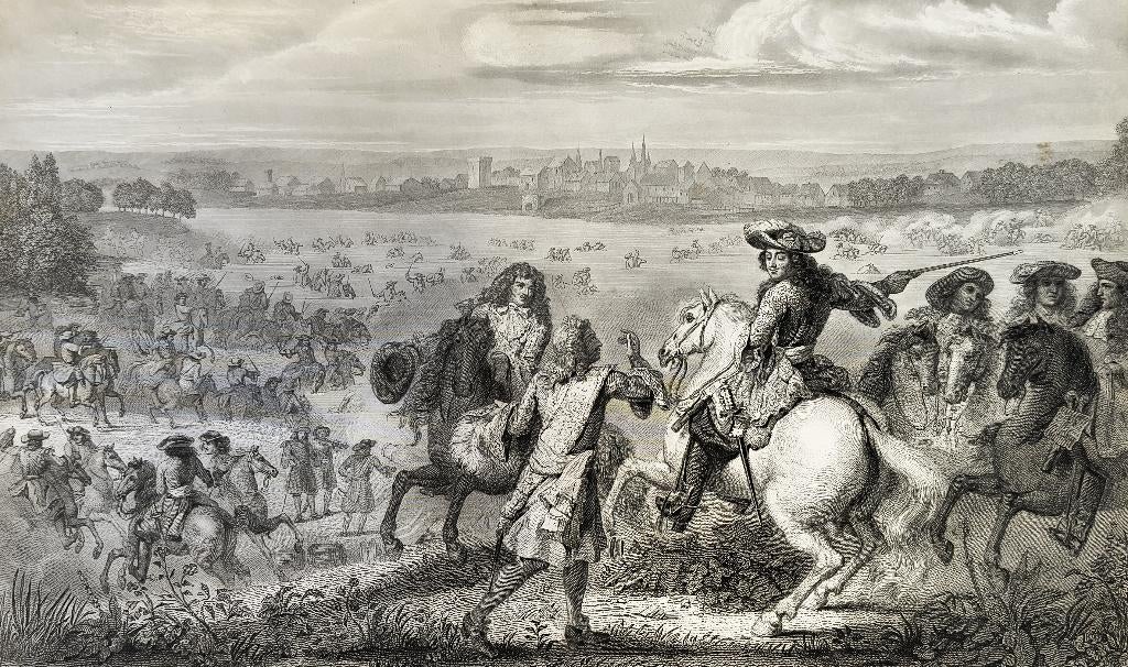 Passage du Rhin (12 juni 1672) - Lodewijk XIV, Antiek en Kunst, Kunst | Etsen en Gravures, Ophalen of Verzenden