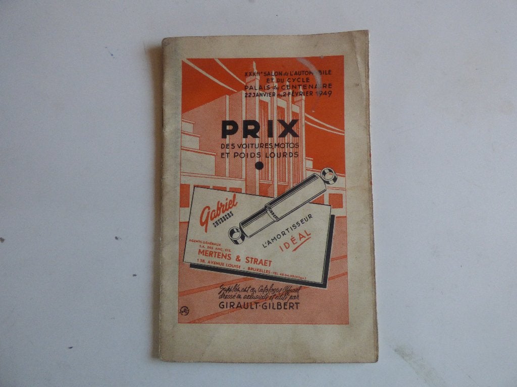 PRIJSLIJSTEN AUTOS, MOTORFIETSEN & VRACHTWAGENS SALON 1949, Boeken, Ophalen of Verzenden, Gelezen