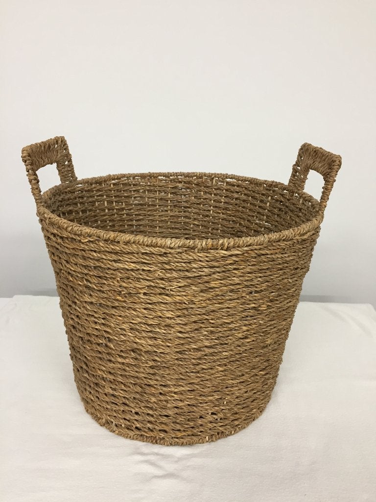 Manden (seagrass, riet, plastic), opbergboxen, Ophalen, Riet, Mand, Met deksel