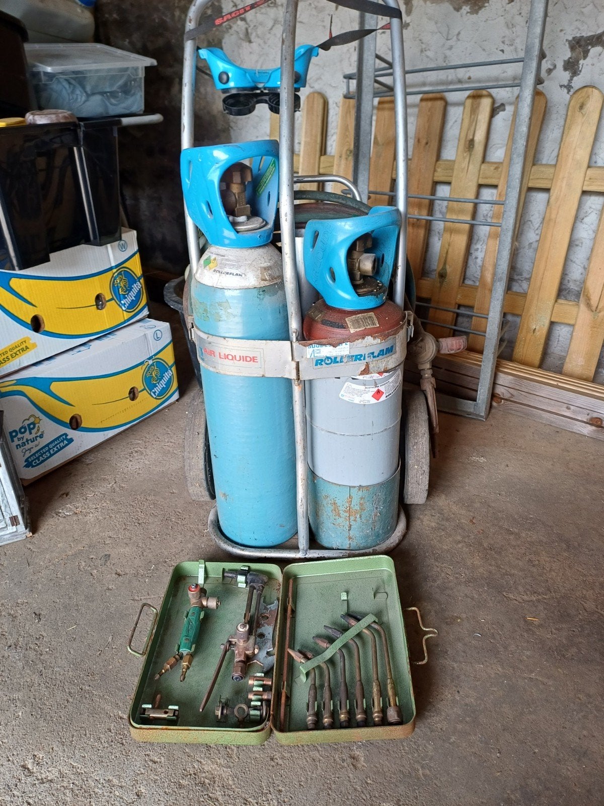 chalumeau rollerflam ( air liquide  ), Ophalen