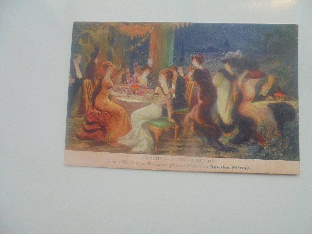 brussel expo 1910-une soirèe dans un retaurant parisien, Verzamelen, Verzenden, Voor 1920, Ongelopen, Brussel (Gewest)