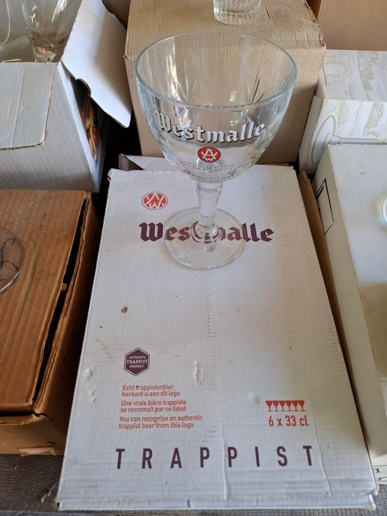 6 geslepen westmalle glazen, Ophalen