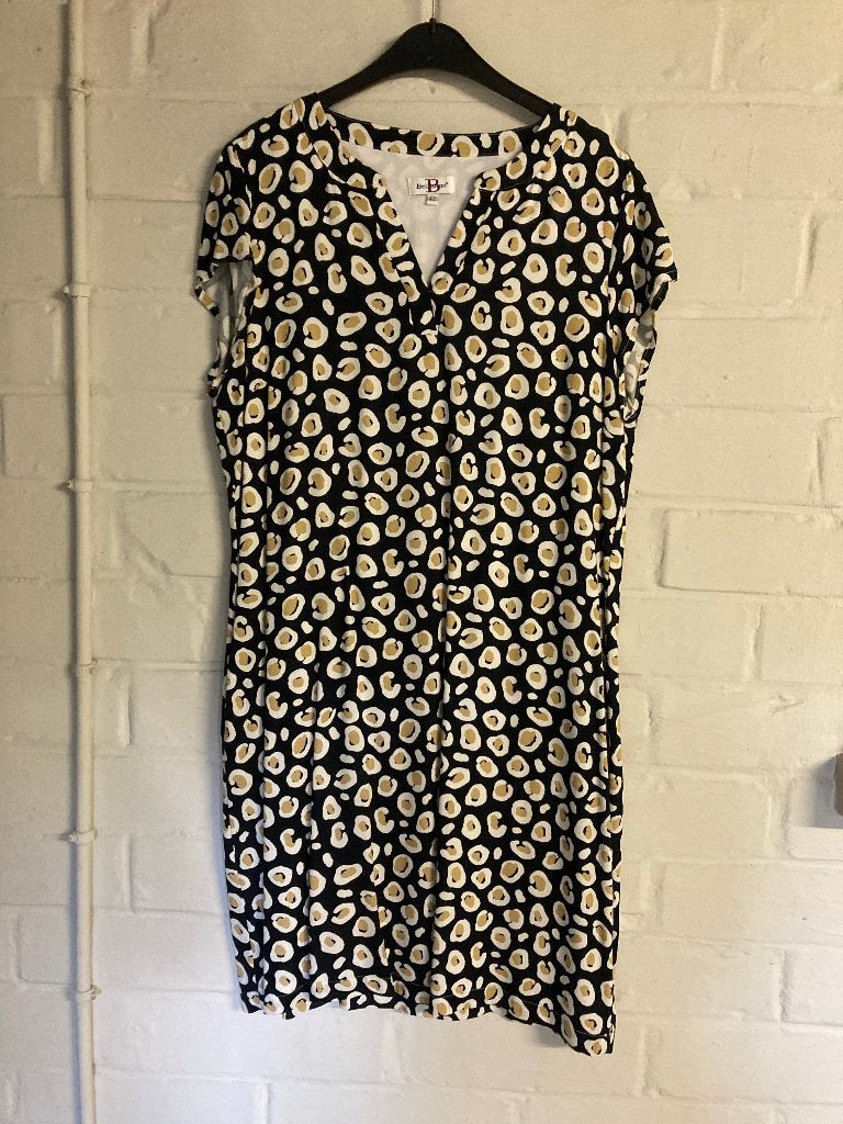 Zwart gevlekt kleedje, Bellisimo, maat 42, Kleding | Dames, Jurken, Meerkleurig, Maat 42/44 (L), Ophalen of Verzenden, Zo goed als nieuw
