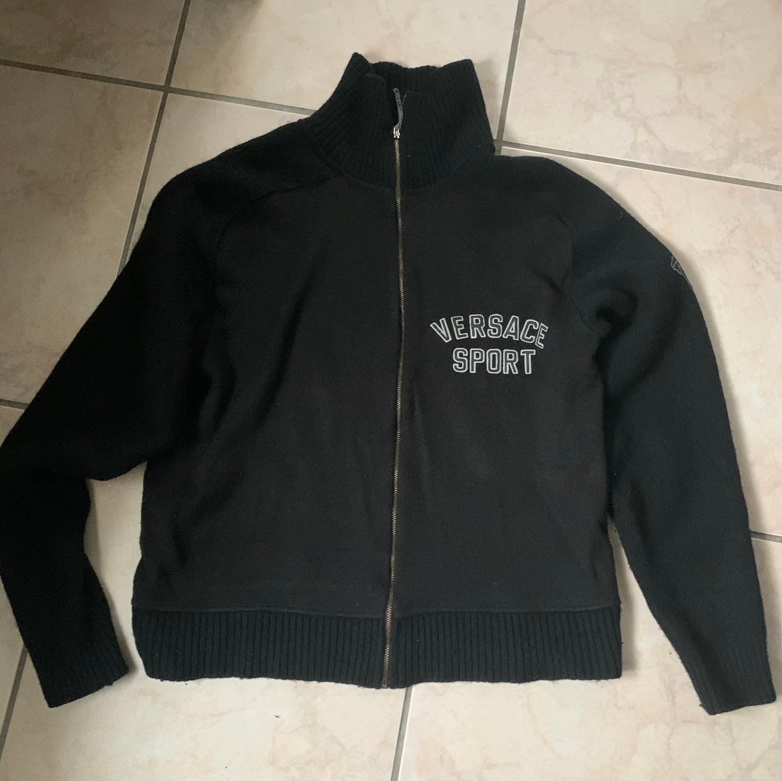 Heren vest Versace Sport XL zwart wol, Ophalen of Verzenden, Zo goed als nieuw, Zwart