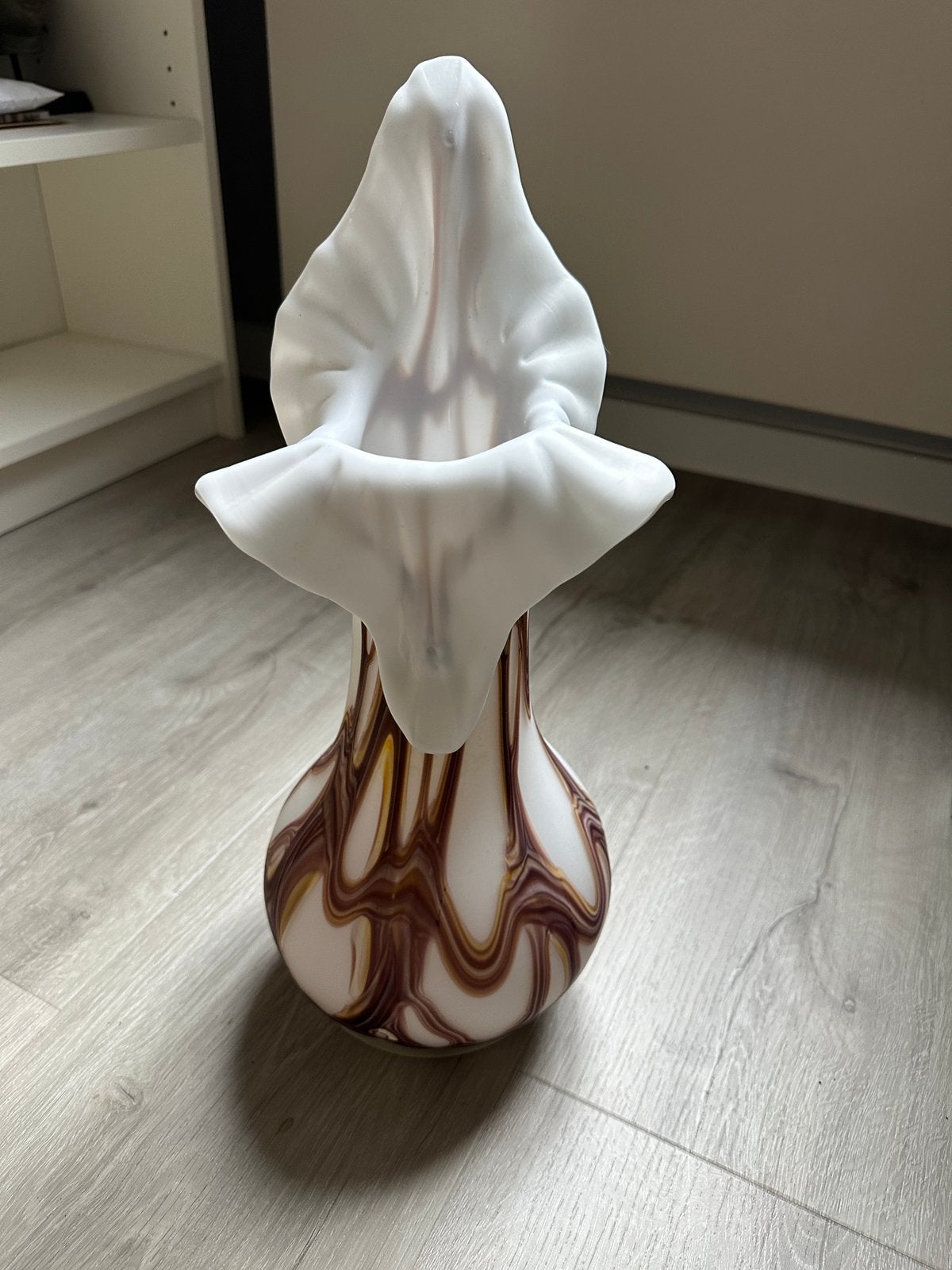 Decoratieve vaas, Ophalen, Wit, Zo goed als nieuw, 40 cm