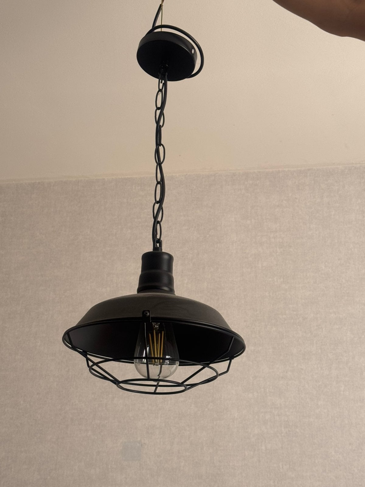 Suspension / Petit luminaire industriel noir, Enlèvement, Comme neuf
