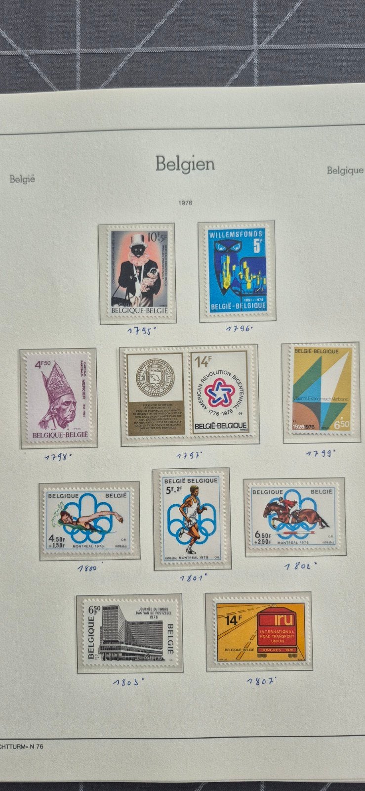 timbres de 1976, Sans timbre, Enlèvement ou Envoi, Non oblitéré, Autre