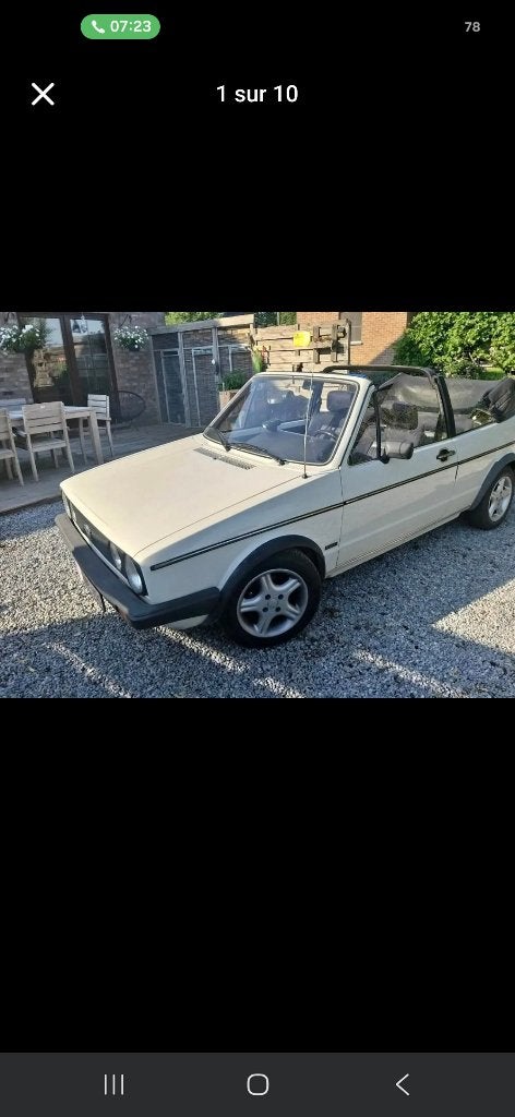 Golf 1 cabriolet, Autos, Achat, Cabriolet, Bleu, Particulier