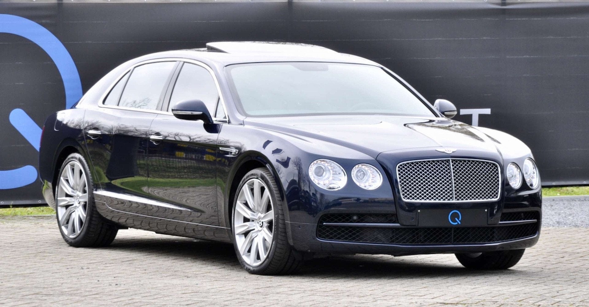 Bentley Flying Spur 4.0 V8 MULLINER FULL HISTORY, Auto's, Automaat, Blauw, 254 g/km, Bedrijf