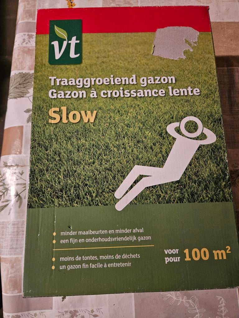 Gazon Slow Voor 100 m2 in dozen 1.5 kg tot 3kg in Houthalen, Ophalen