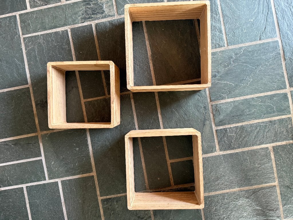 Lot de 3 étagères murales cubiques en bois (gigognes), Maison & Meubles, Accessoires pour la Maison | Étagères, Enlèvement ou Envoi