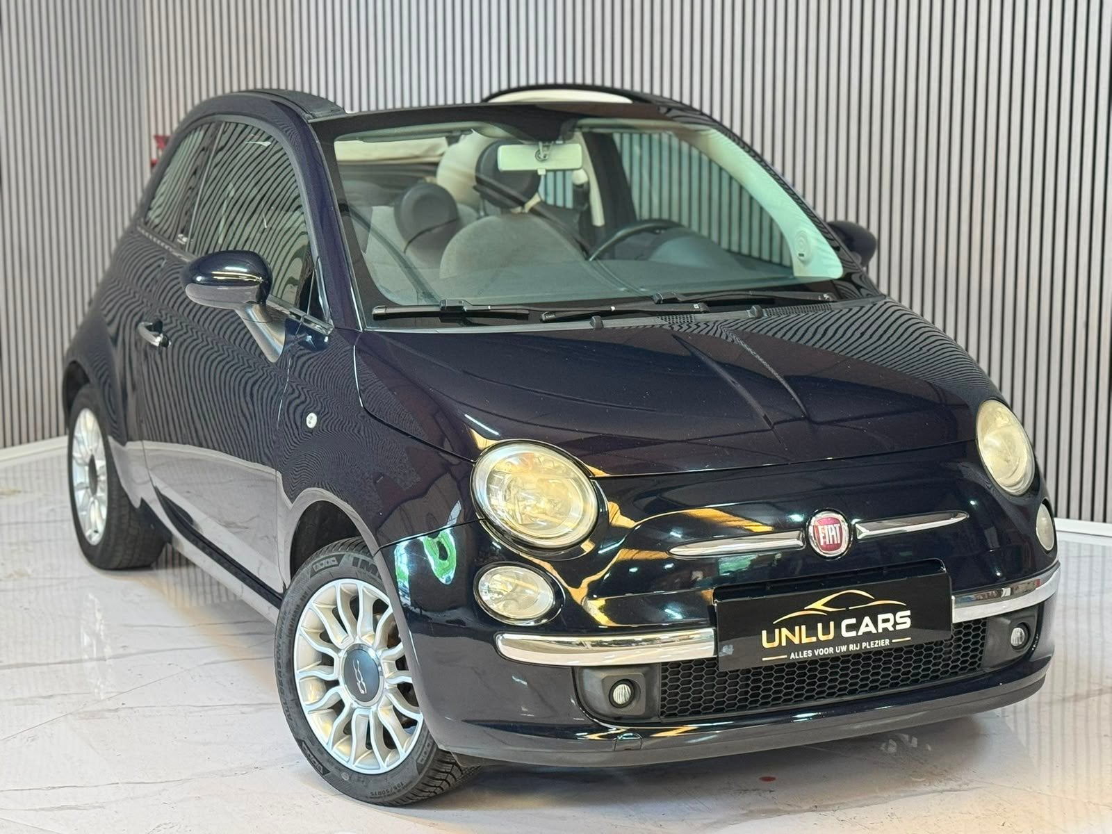 FIAT 500 CABRIO 1.2 BENZINE 2012, Auto's, Voorwielaandrijving, 4 cilinders, Cabriolet, Blauw