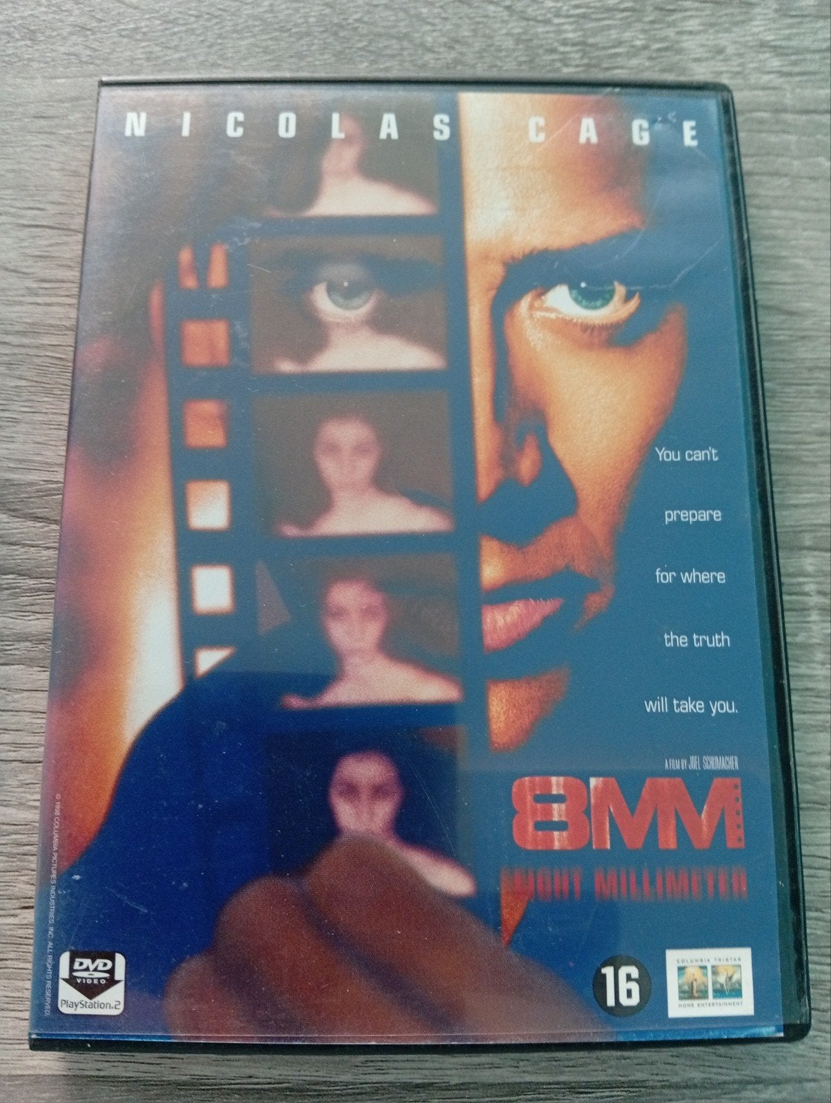 8mm thriller dvd Nicolas Cage, Bonusmateriaal, Vanaf 16 jaar, Actiethriller, Ophalen of Verzenden