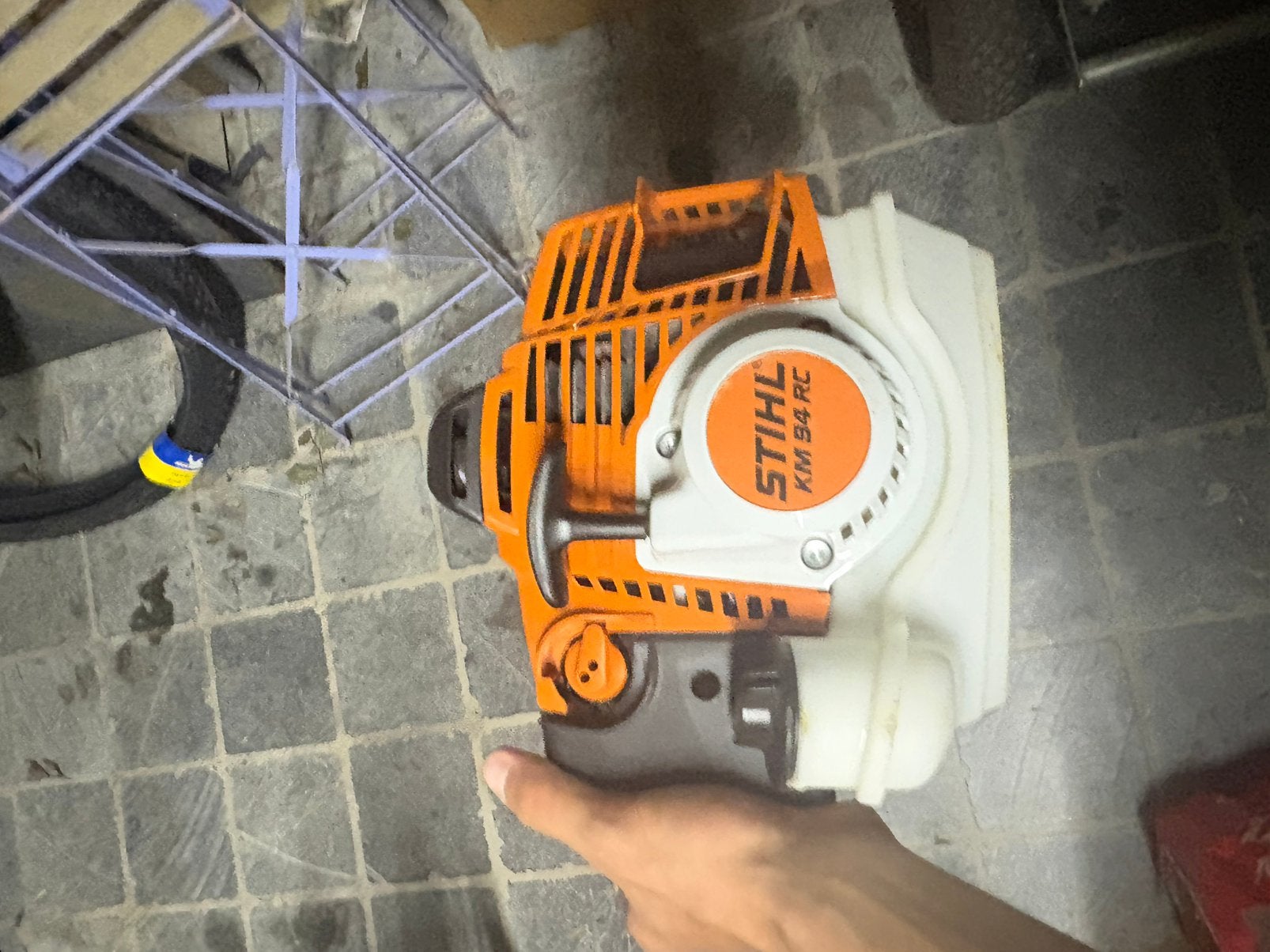 Combi motor stihl km 94 rc en opzetstuk, Ophalen, Zo goed als nieuw, Benzine
