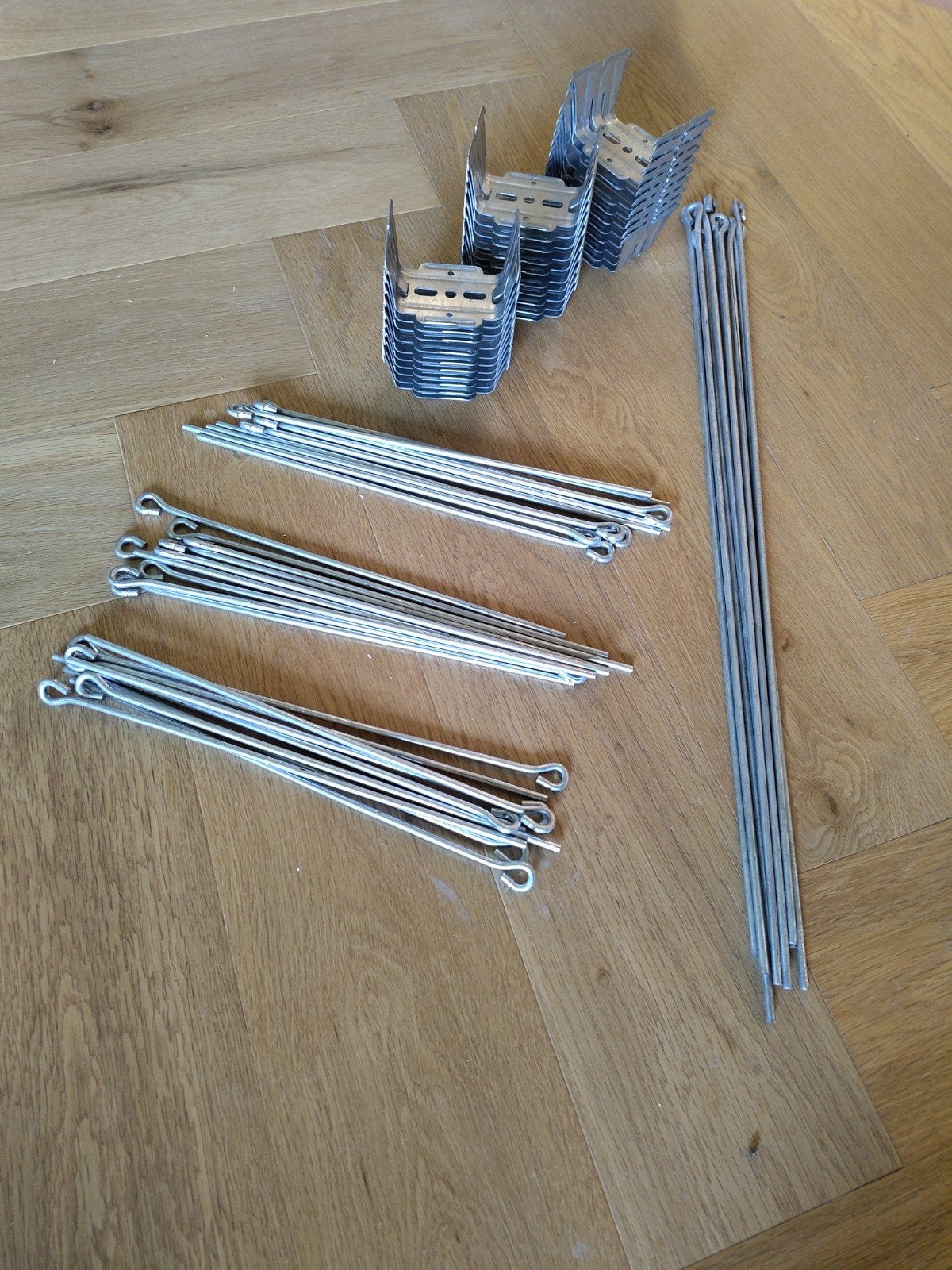 30x Kruidverbinder Knauf 30x 25cm draad met oog + 10x 50cm d, Bricolage & Construction, Quincaillerie & Fixations, Enlèvement
