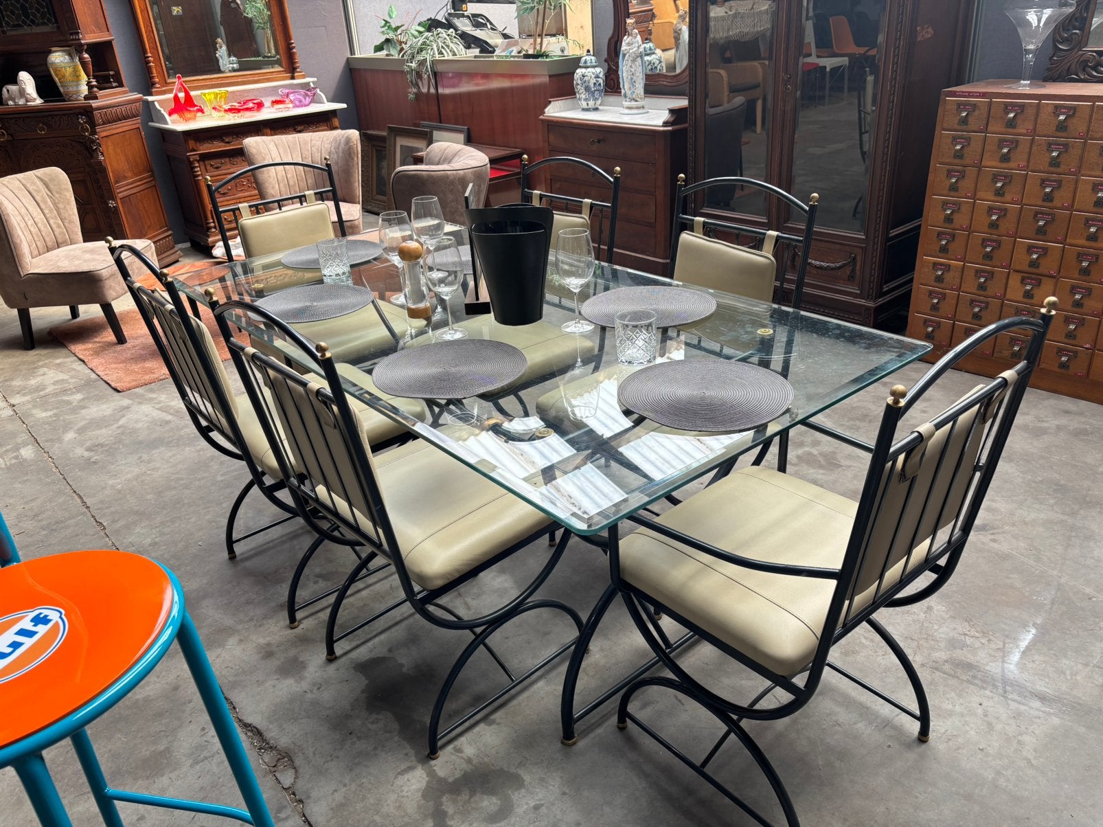 Eettafel + 6 Stoelen zeer mooie staat !, Maison & Meubles, Enlèvement, Comme neuf