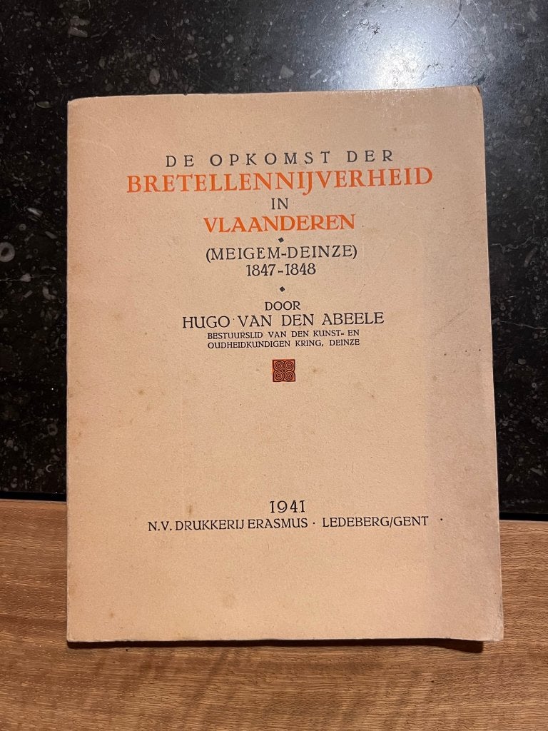 De opkomst der bretellennijverheid in Vl- vd Abeele *1941*, Antiek en Kunst, Ophalen of Verzenden, Hugo van den Abeele
