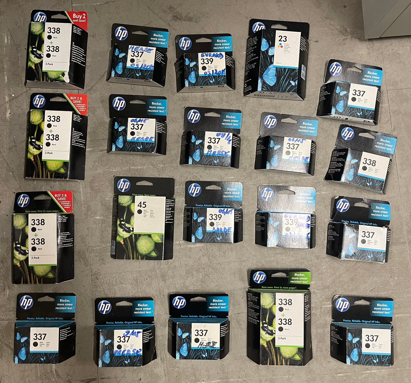 HP Cartridges 45 stuks 50€ samen, Computers en Software, Printerbenodigdheden, Ophalen of Verzenden, Zo goed als nieuw