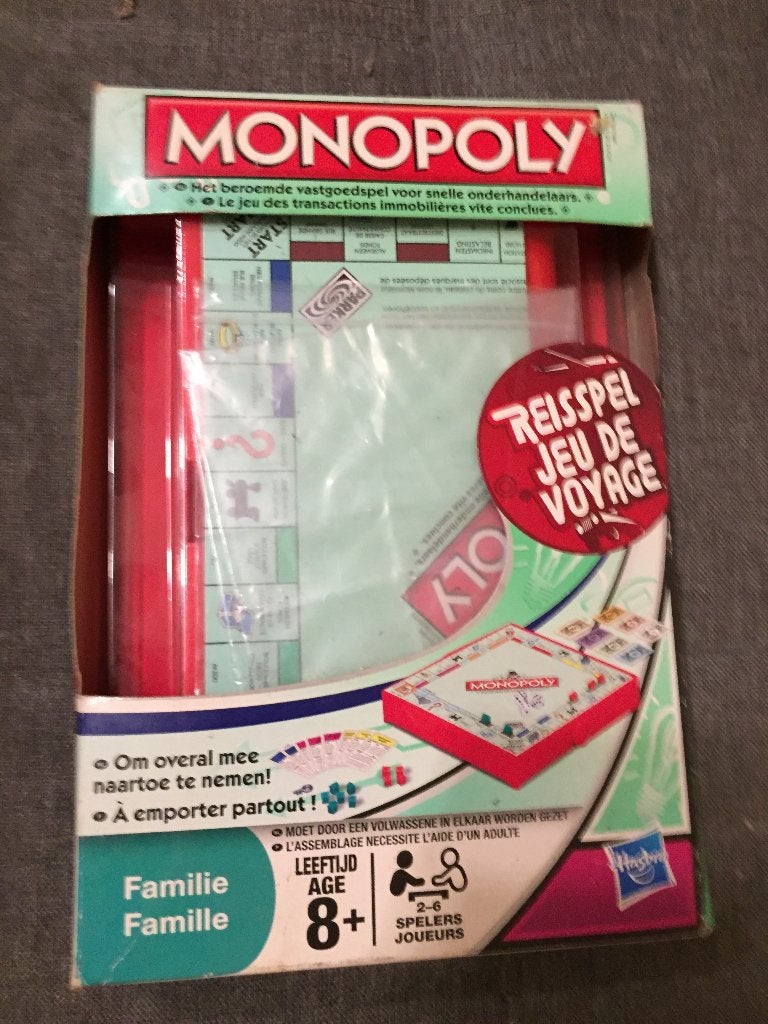 Reis gezelschapsspel Monopoly, Vijf spelers of meer, Ophalen of Verzenden, Gebruikt, HASBRO
