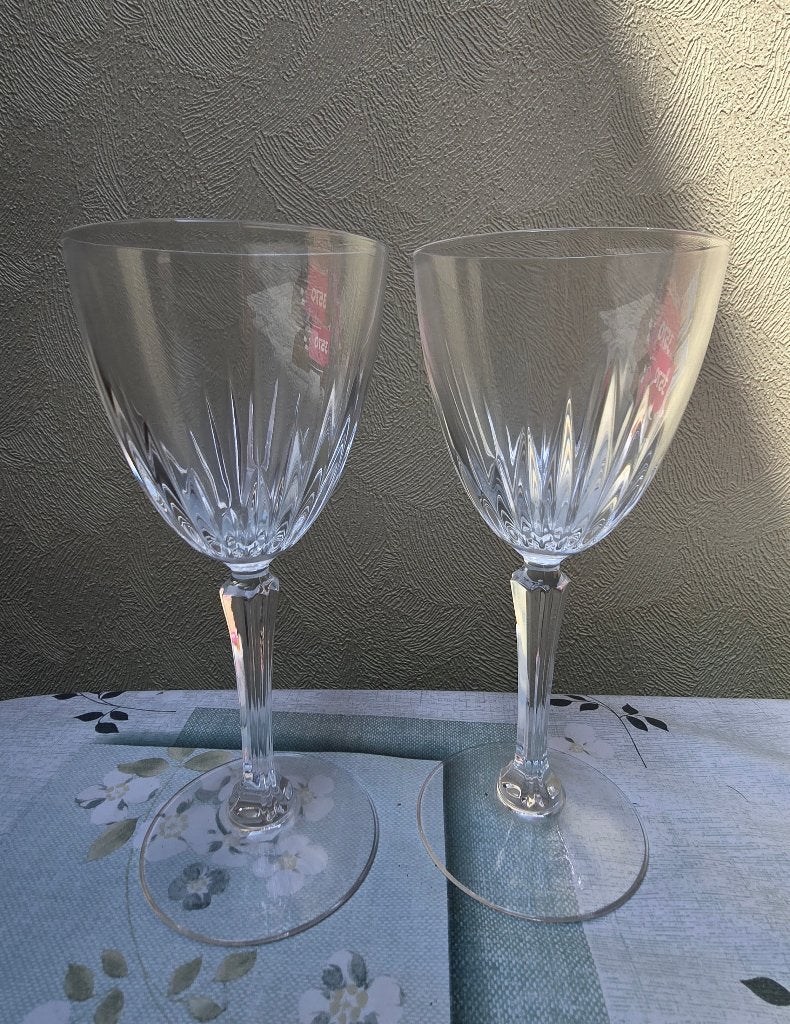 Kristallen wijnglazen - vintage- 12st, Ophalen, Zo goed als nieuw, Overige typen