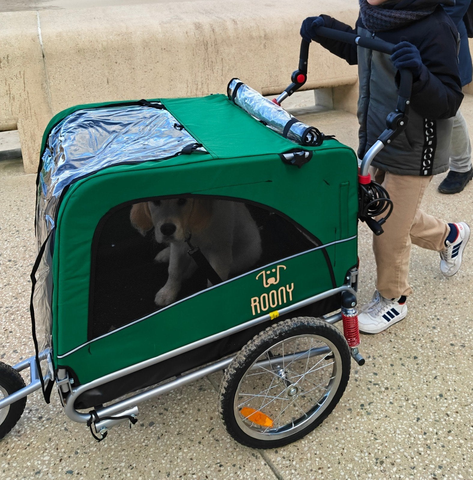 Remorque de vélo pour chien 2 en 1, Autres marques, Enlèvement, Comme neuf, Remorque de vélo pour chien