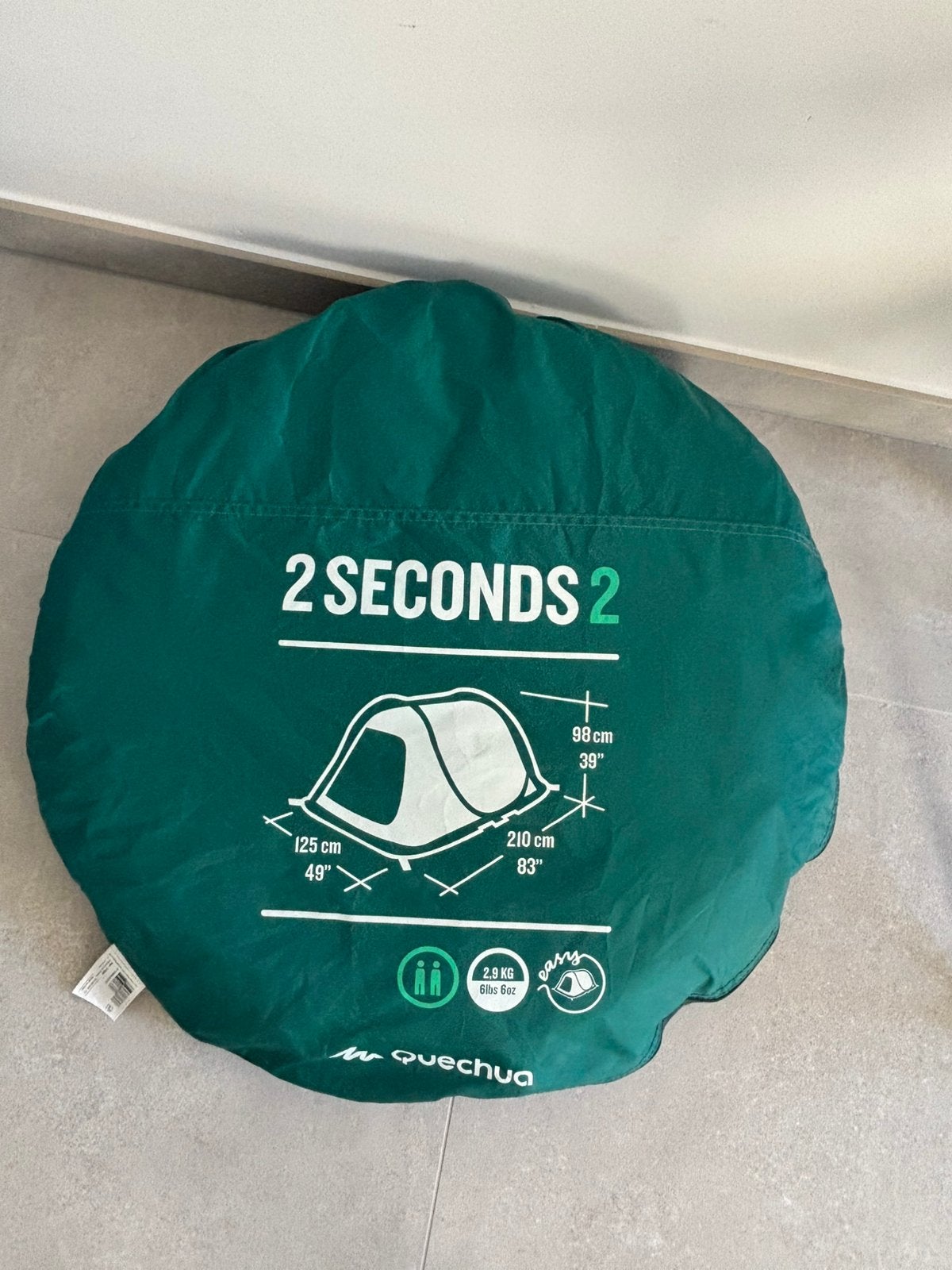 Tent Quechua 2 seconden voor 2 personen, Ophalen, Zo goed als nieuw