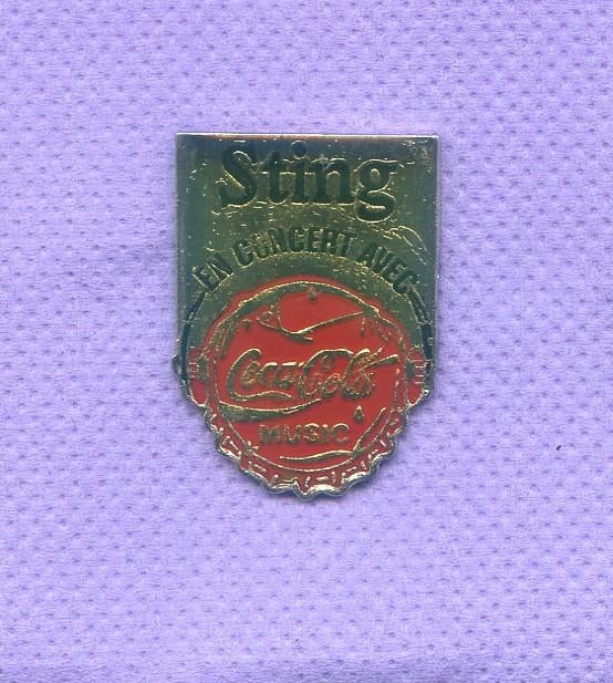 pins coca cola music sting en concert xa113, Envoi, Marque, Insigne ou Pin's