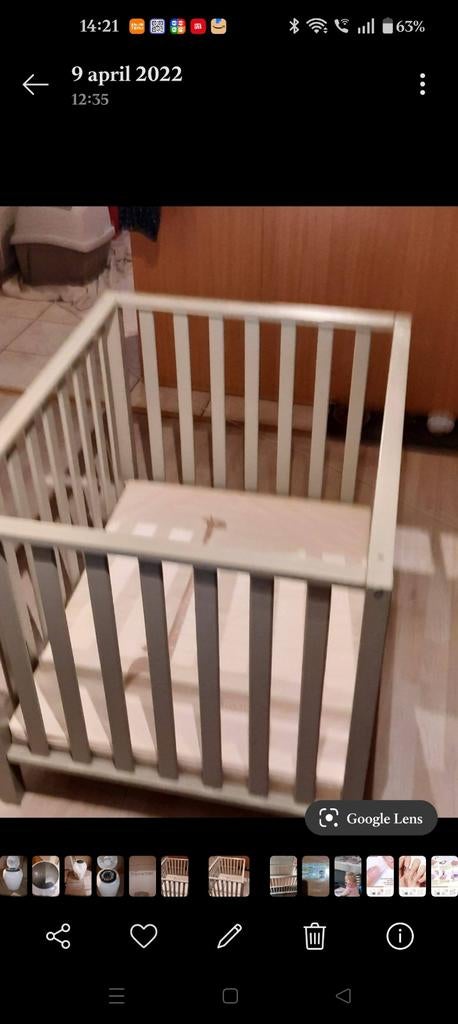 Lit bébé, très robuste, peut être déplacé 3 fois,, Enlèvement, Comme neuf, Autres formes, Réglable en hauteur