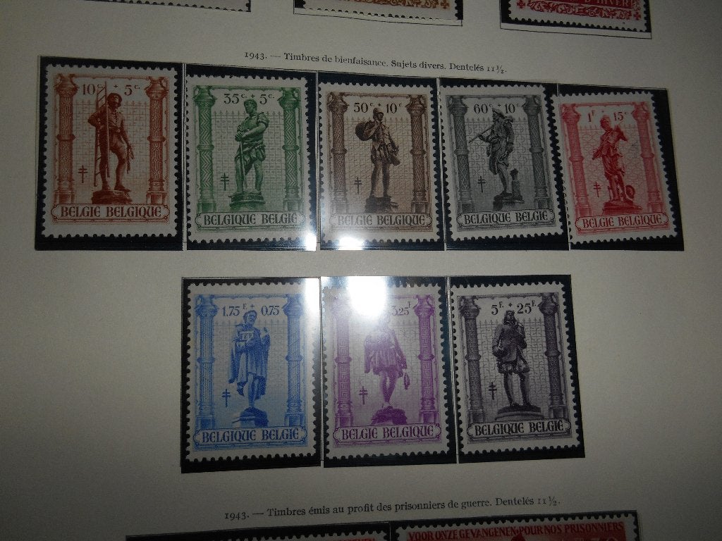 Lot de 8 Timbres Belge de 1943, Enlèvement ou Envoi