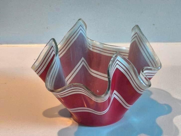 Zeldzame zakdoekvaas, Chance Glass, Ophalen of Verzenden