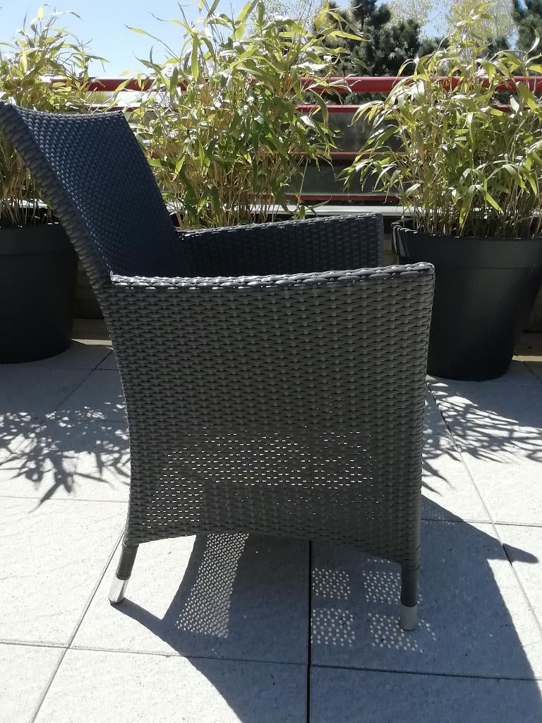 Tuinstoelen met kussen, Ophalen, Gebruikt, Wicker