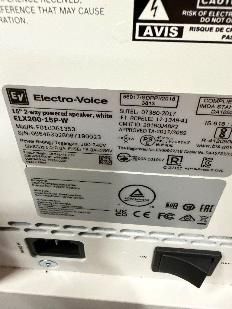8 x elx200 p15 wit, Ophalen, Zo goed als nieuw, Audio