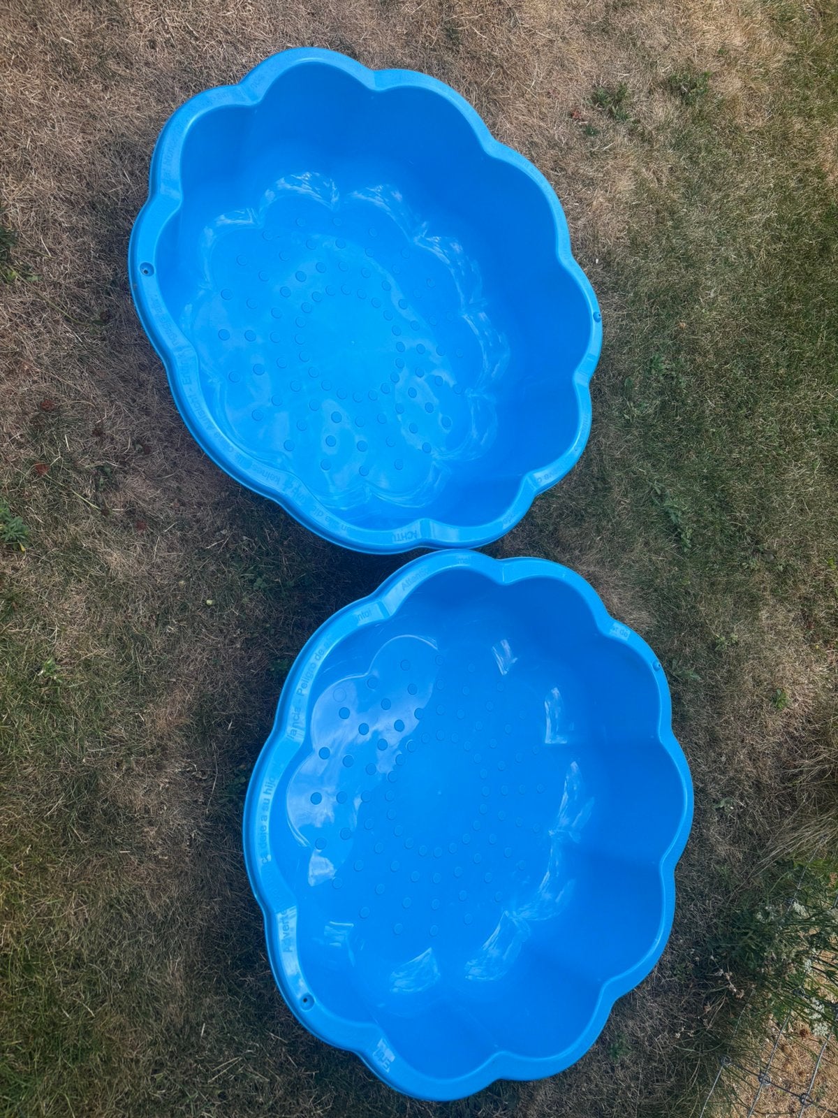 2 blauwe schelpen, Kinderen en Baby's, Speelgoed | Buiten | Zandbakken, Ophalen, Gebruikt