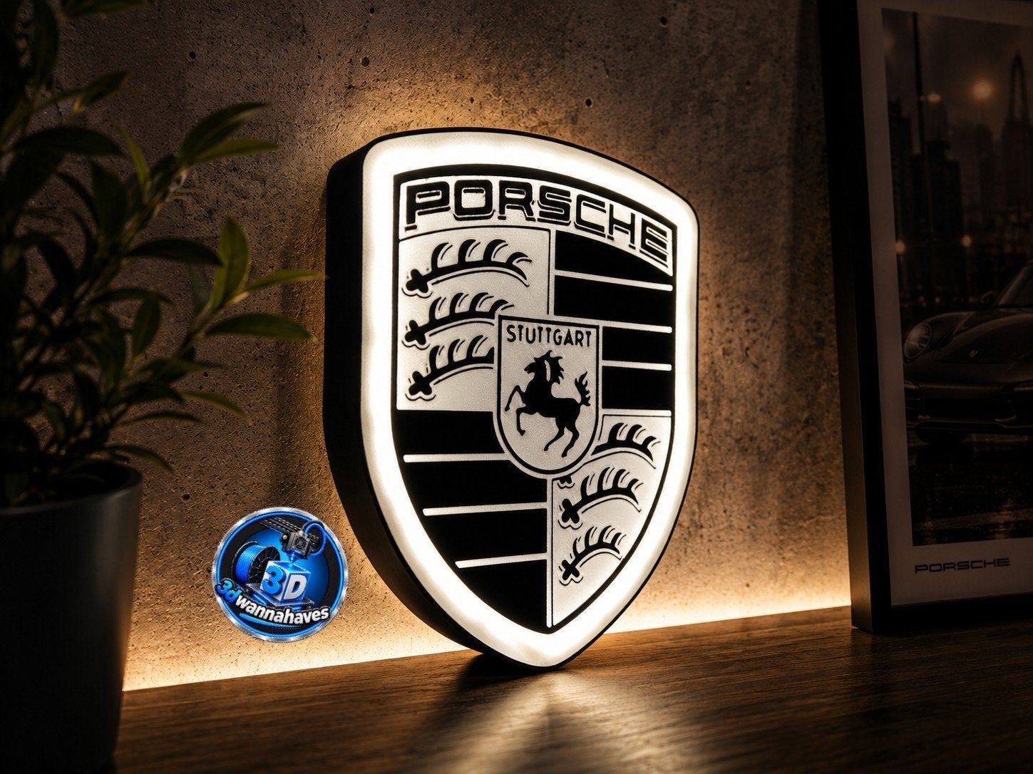 Deze prachtige Porsche lichtbak is de ideale eyecatcher, Ophalen of Verzenden, Nieuw, Lichtbak of (neon) lamp