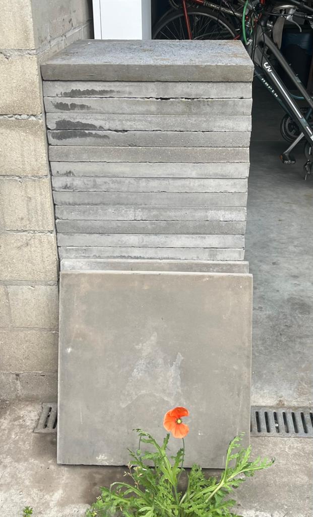 Nieuwe betontegels 50x50 cm, Tuin en Terras, Tegels en Klinkers, Ophalen, Zo goed als nieuw