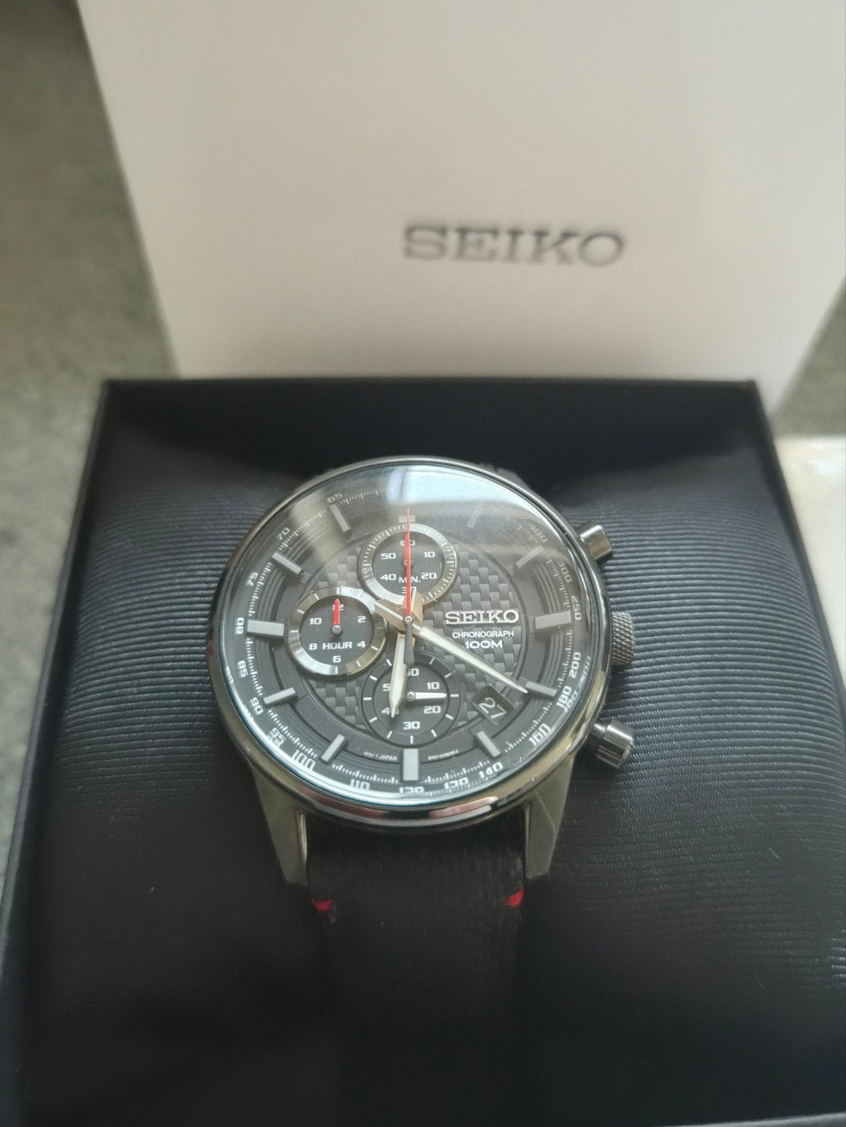 seiko chrono, Montre-bracelet, Seiko, Enlèvement ou Envoi, Acier