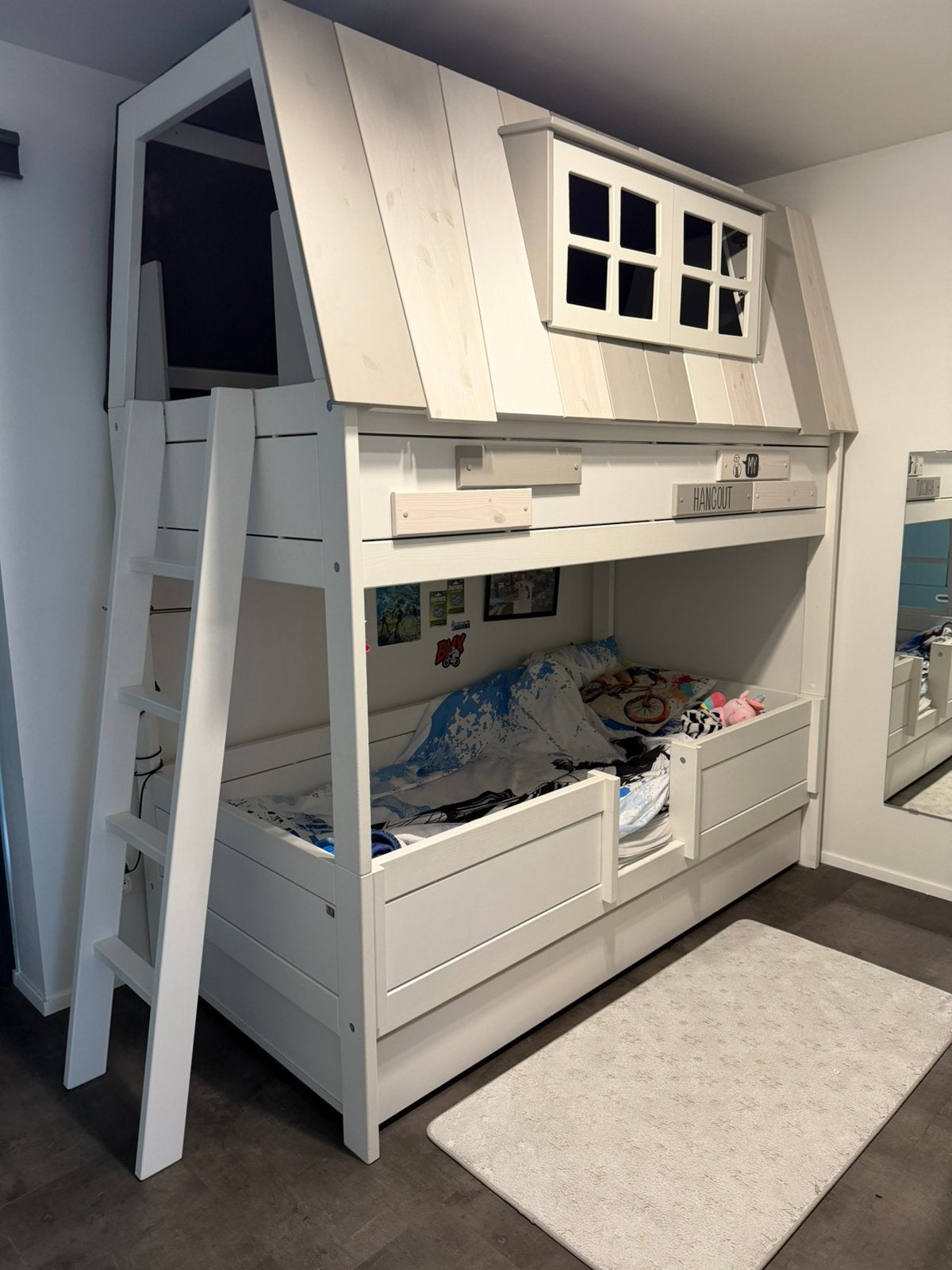 Bed hoogslaper + lade Lifetime my hang out, Ophalen, Zo goed als nieuw, Hoogslaper