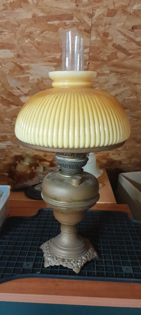 Oude staan lampen "Lampe Belge", Antiek en Kunst, Antiek | Verlichting, Ophalen