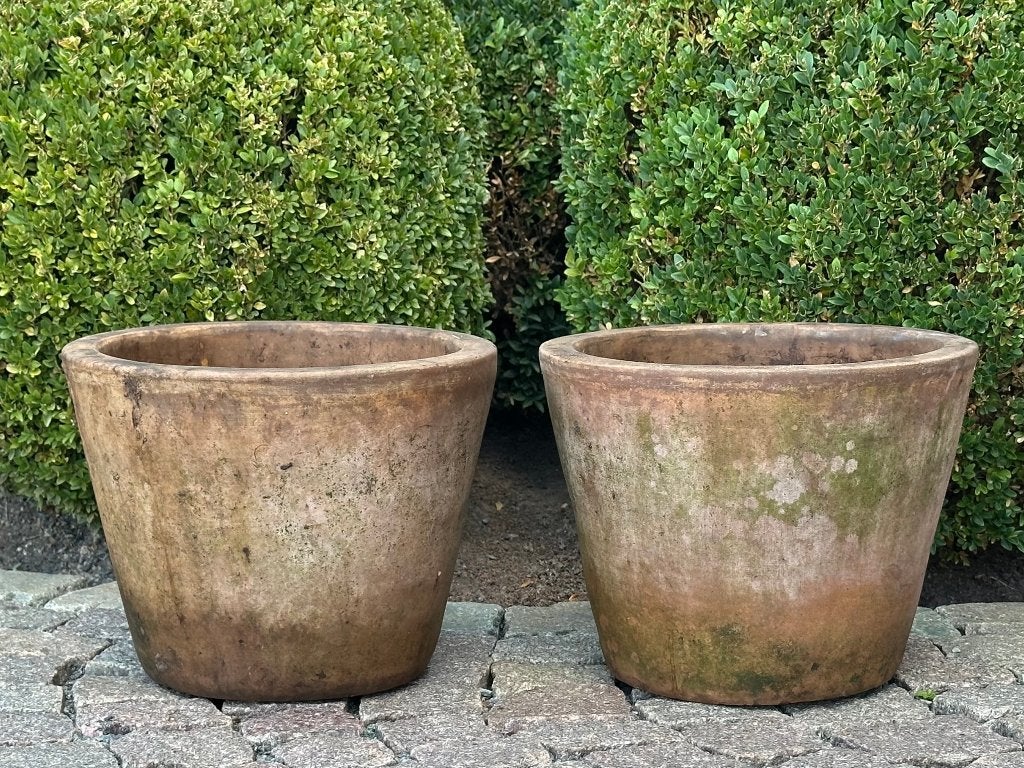 terracotta bloempotten - uitstekende staat, Ophalen, Rond, Terracotta, Binnen