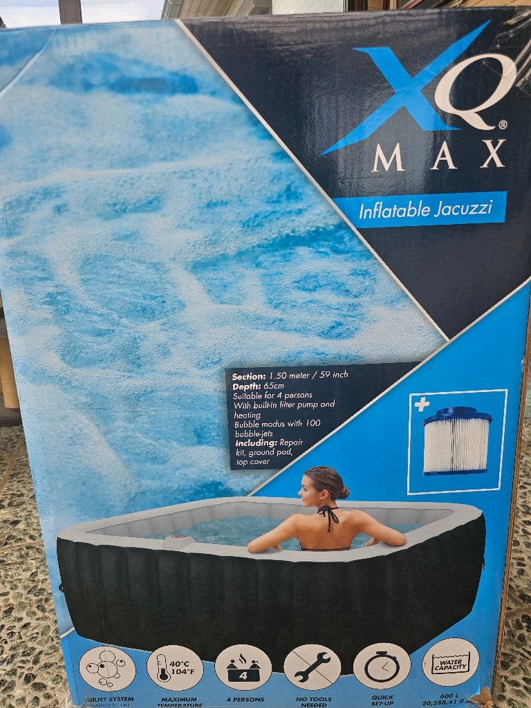 XQ Max Inflatable Jacuzzi, Ophalen, Zo goed als nieuw, Filter, Opblaasbaar
