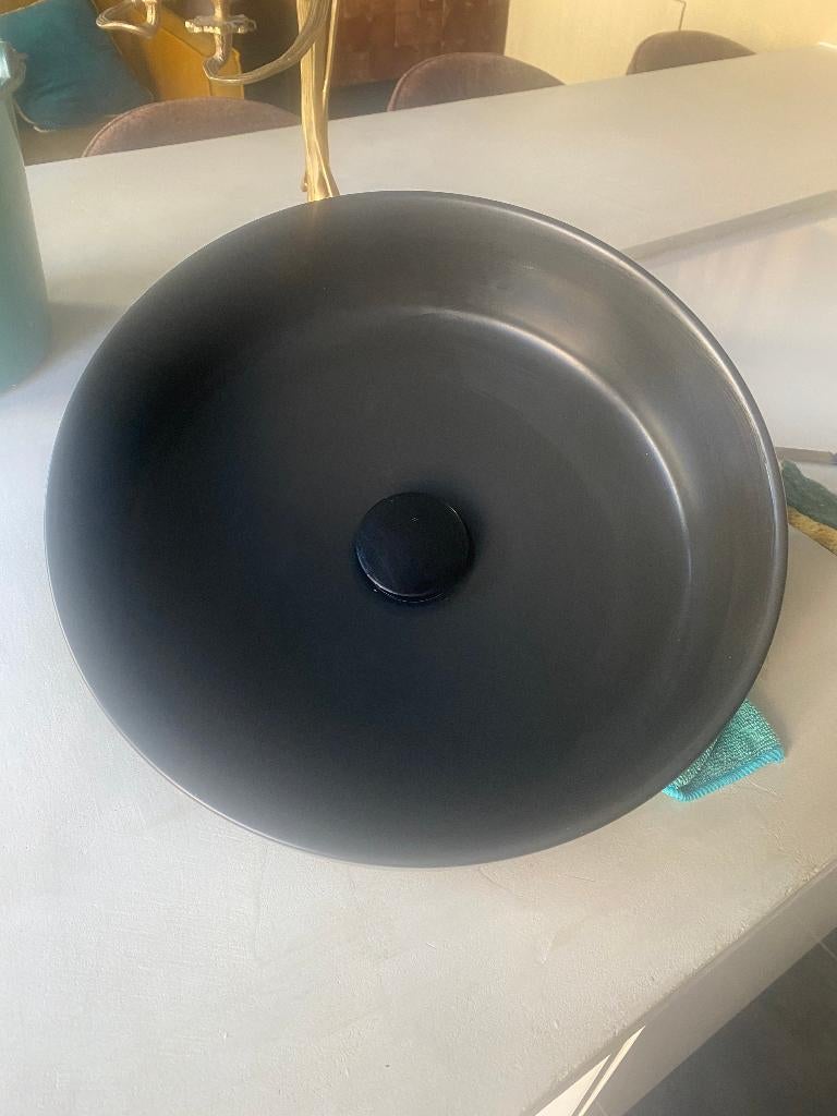 lavabo + afvoer pop-up, Ophalen, Zo goed als nieuw, Steen, Wastafel