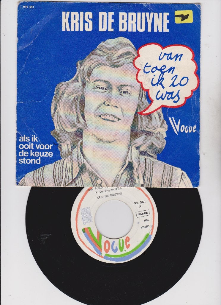 Kris De Bruyne – Van Toen Ik 20 Was   1974, Beschermende buitenhoes, Ophalen of Verzenden, Gebruikt, Nederlandstalig
